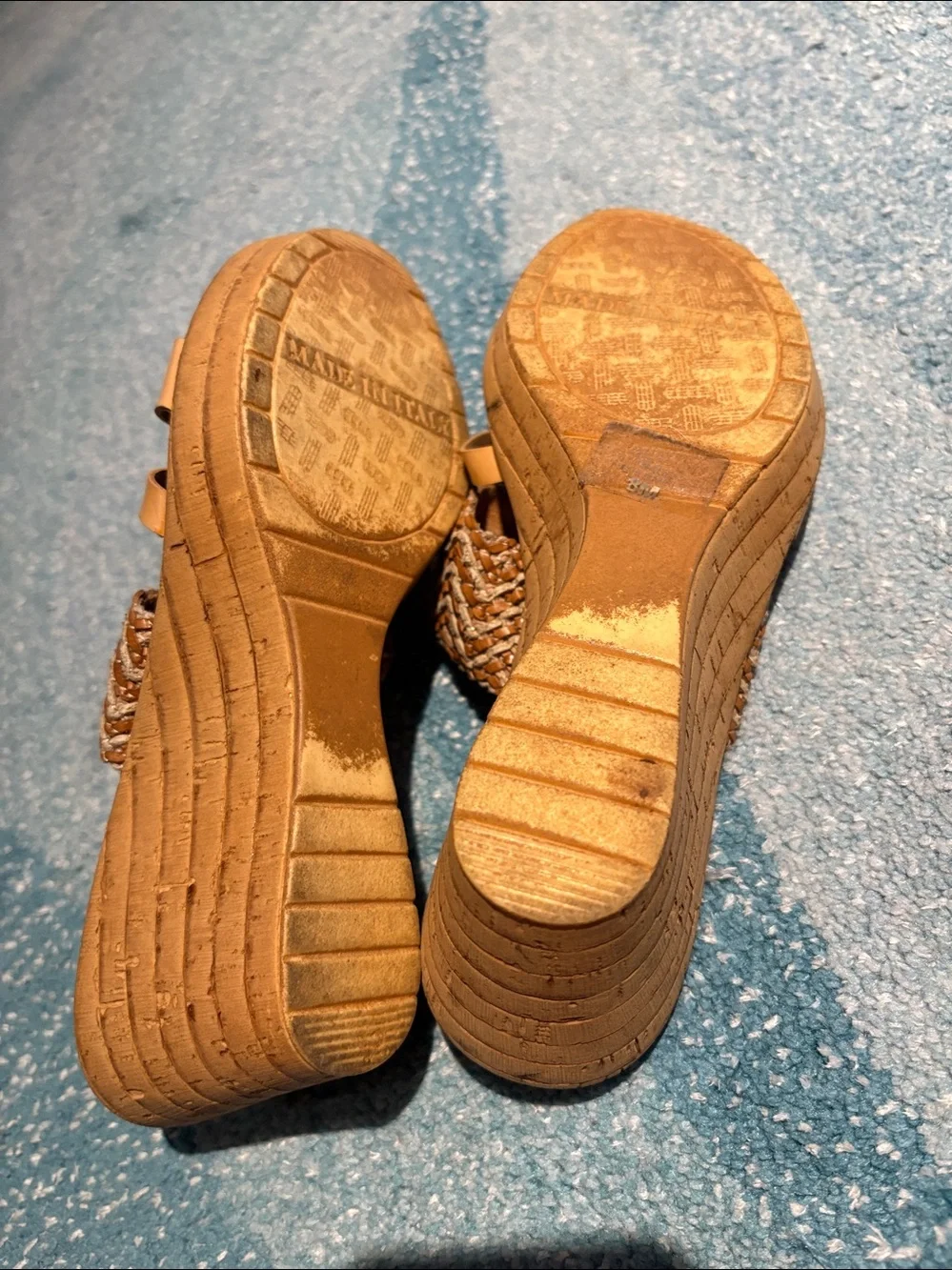 Italian Shoemakers Wedge Sandals, Sz 8